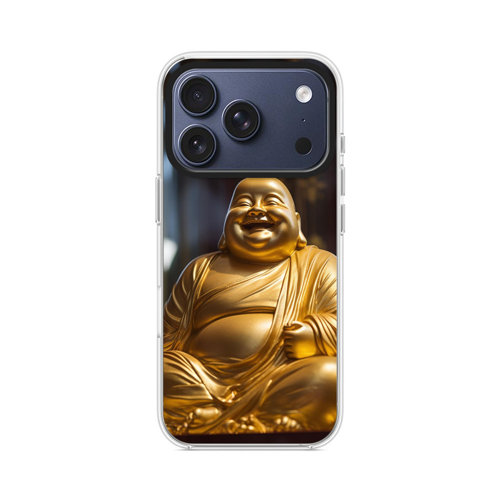 黄金色の笑う仏像 iPhone 17 Proオリジナルケース