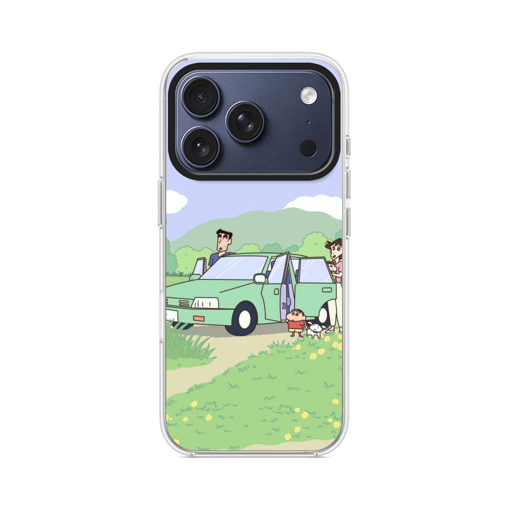 しんちゃん一家の車旅 iPhone 17 Proオリジナルケース