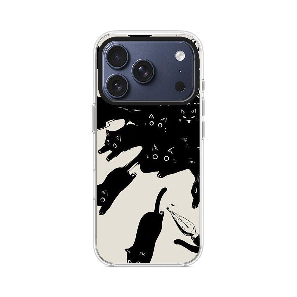 黒猫の群れ iPhone 17 Proオリジナルケース