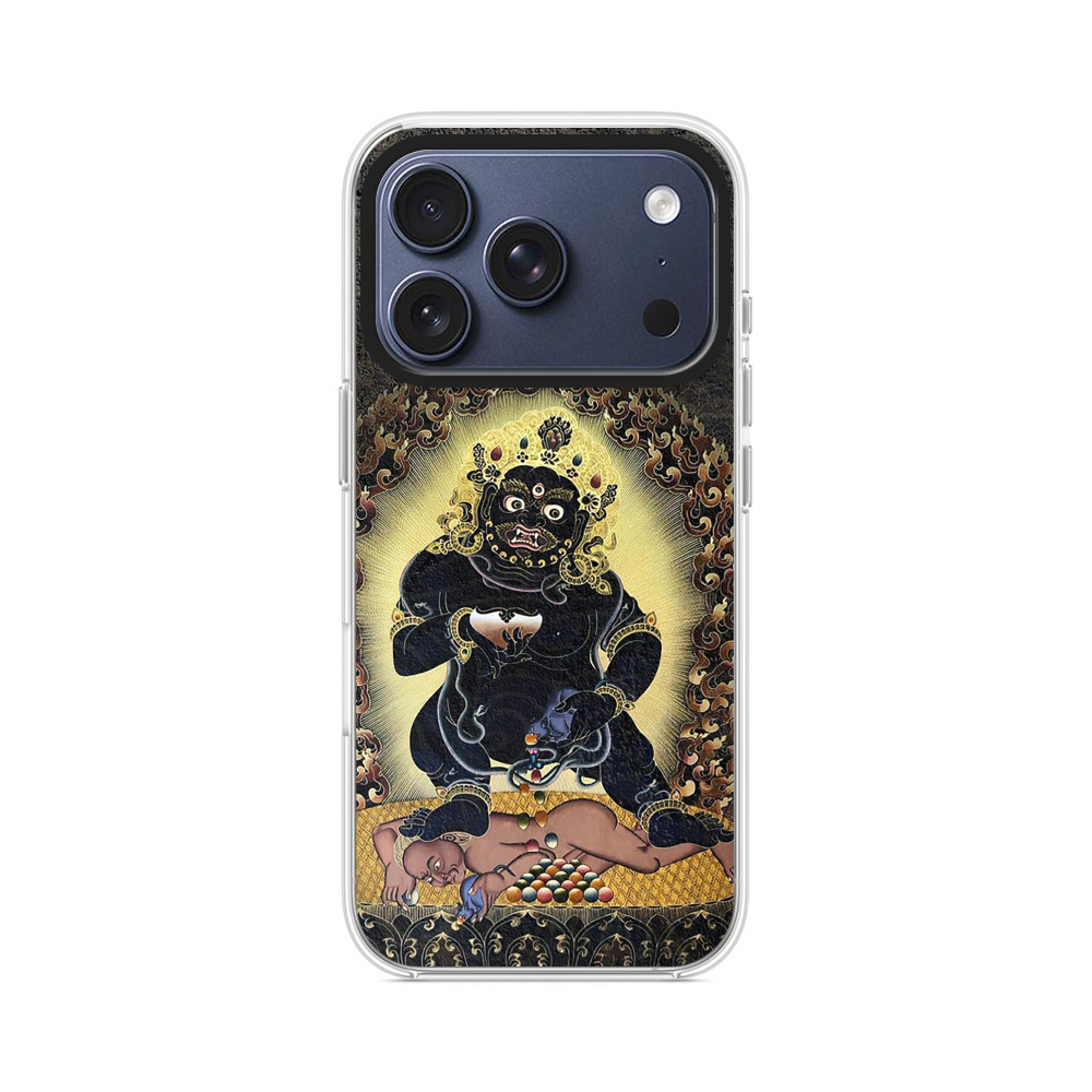 黒い仏像の守護神 iPhone 17 Proオリジナルケース