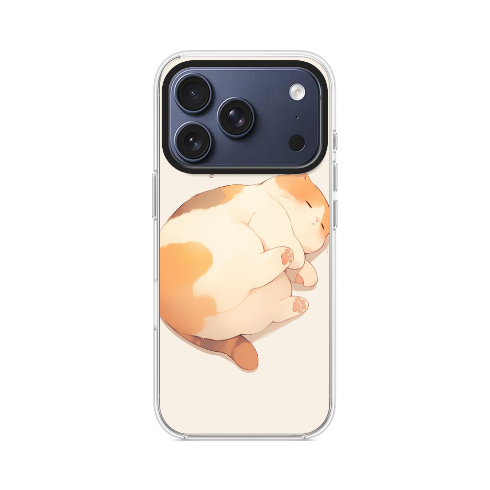 丸くなって眠る猫 iPhone 17 Proオリジナルケース