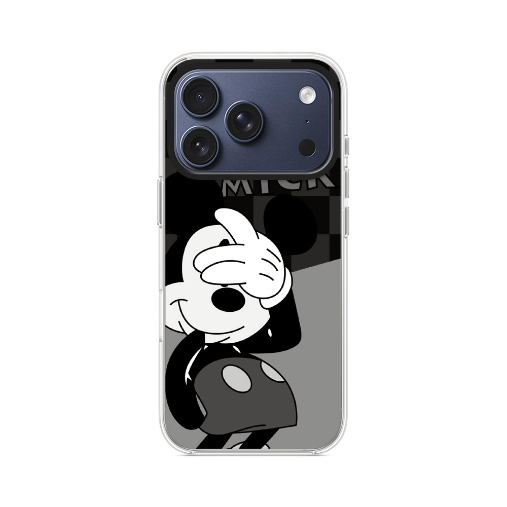 ミッキーモノクロイラスト iPhone 17 Proオリジナルケース