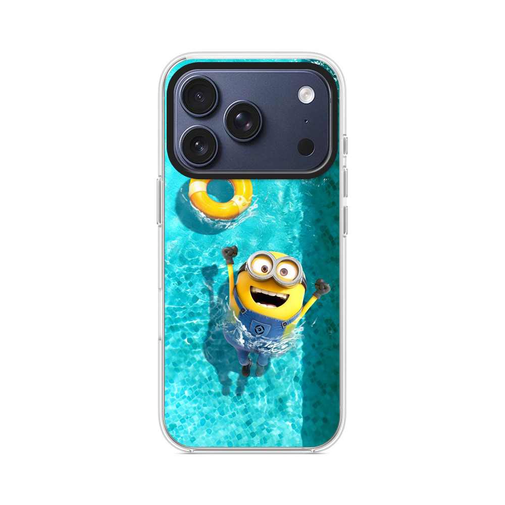 ミニオンと浮き輪 iPhone 17 Proオリジナルケース