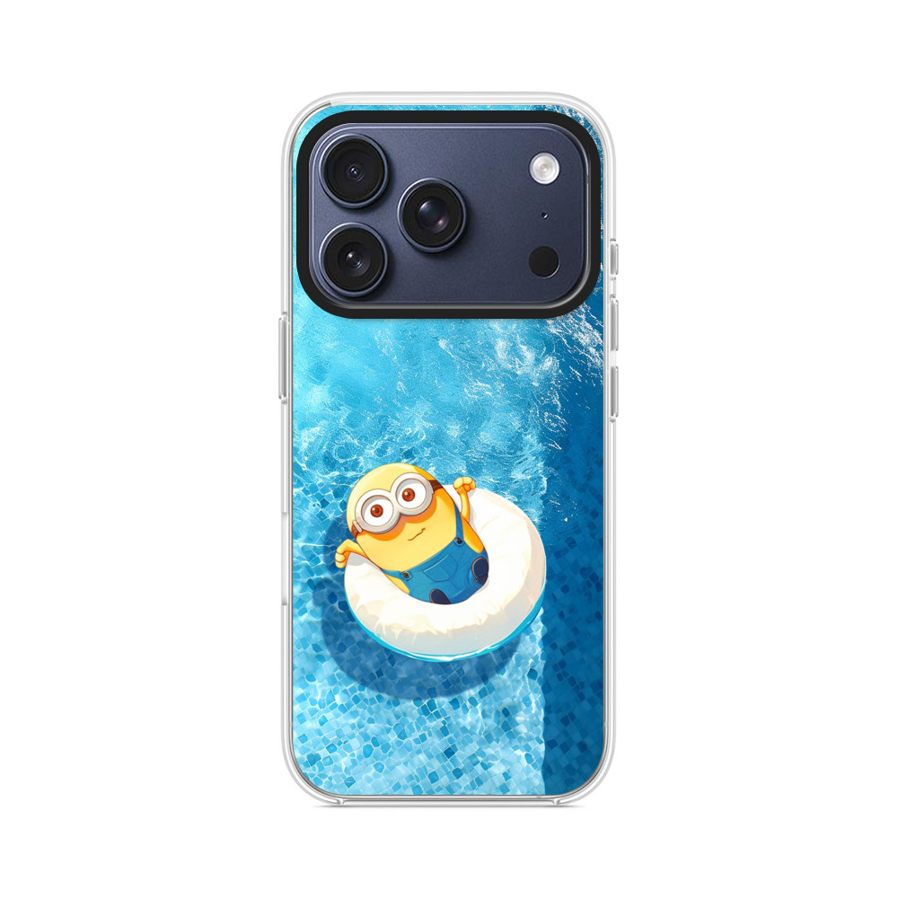ミニオンとプール浮き輪 iPhone 17 Proオリジナルケース