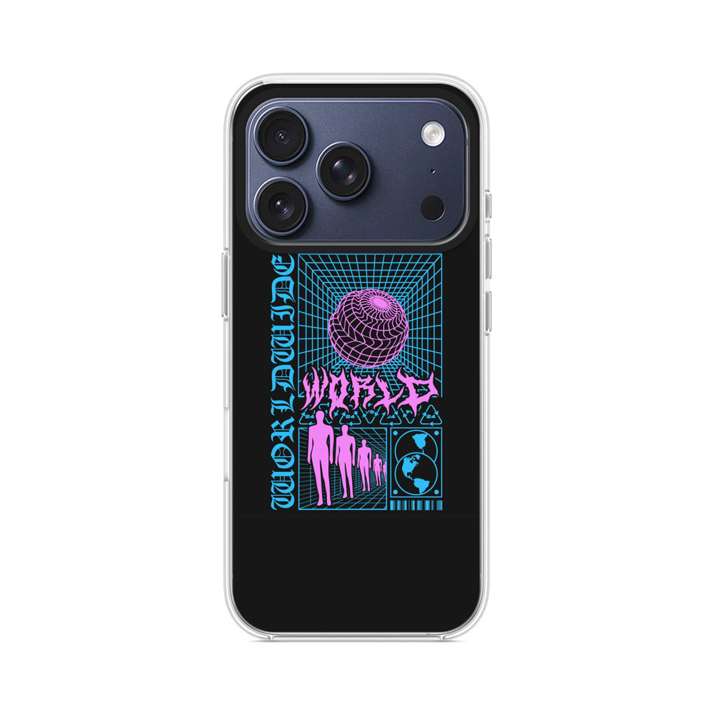 未来的なネットワークと地球 iPhone 17 Proオリジナルケース