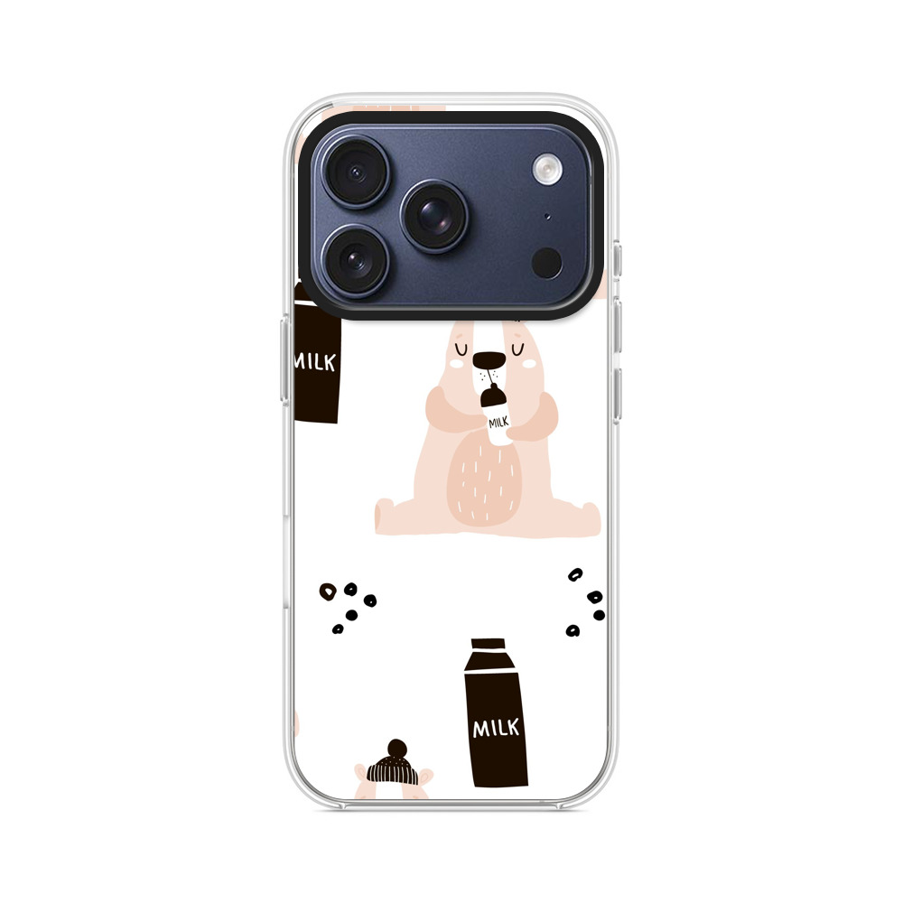 ミルクを飲むクマ iPhone 17 Proオリジナルケース