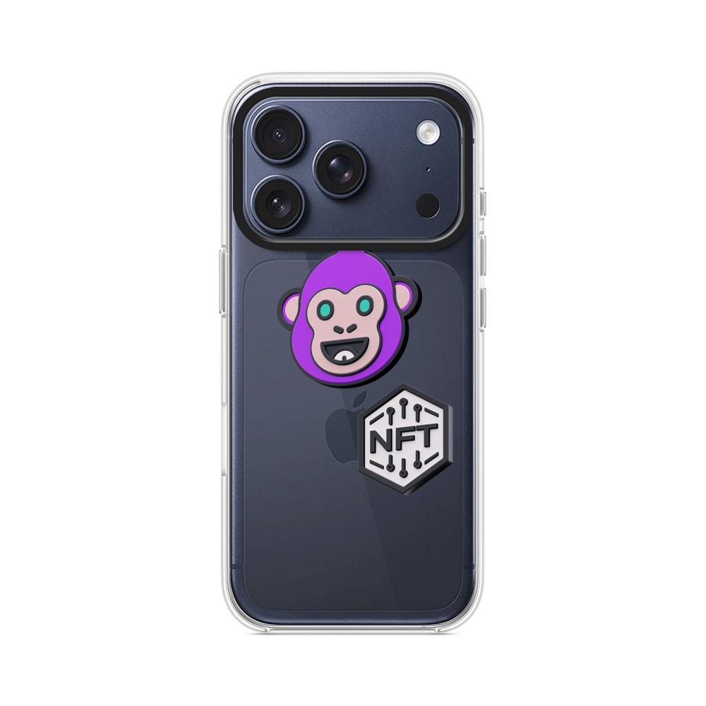 紫色の猿のキャラクター iPhone 17 Proオリジナルケース