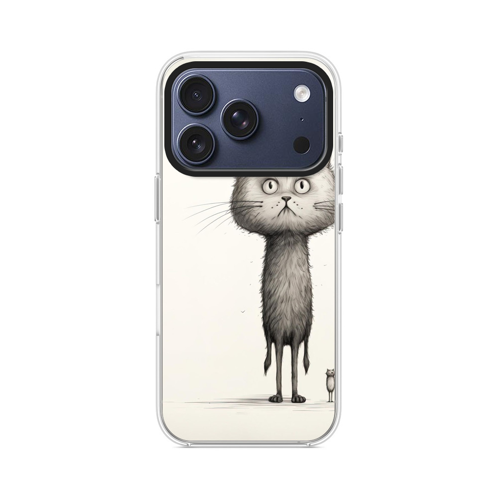 長い首の猫 iPhone 17 Proオリジナルケース