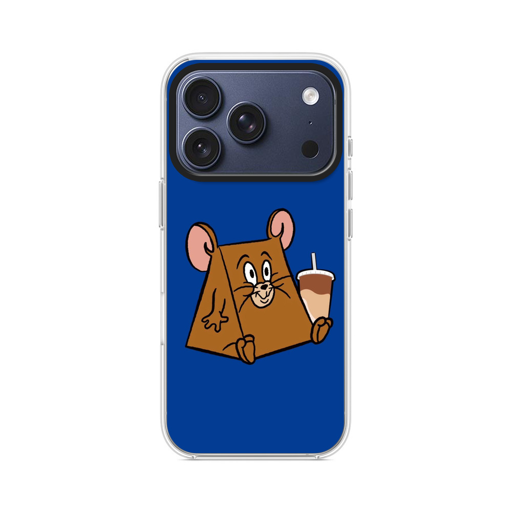 ドリンクを持つネズミ iPhone 17 Proオリジナルケース