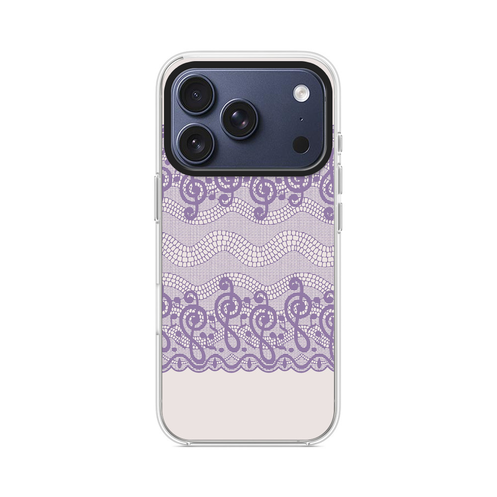 音符レース模様 iPhone 17 Proオリジナルケース