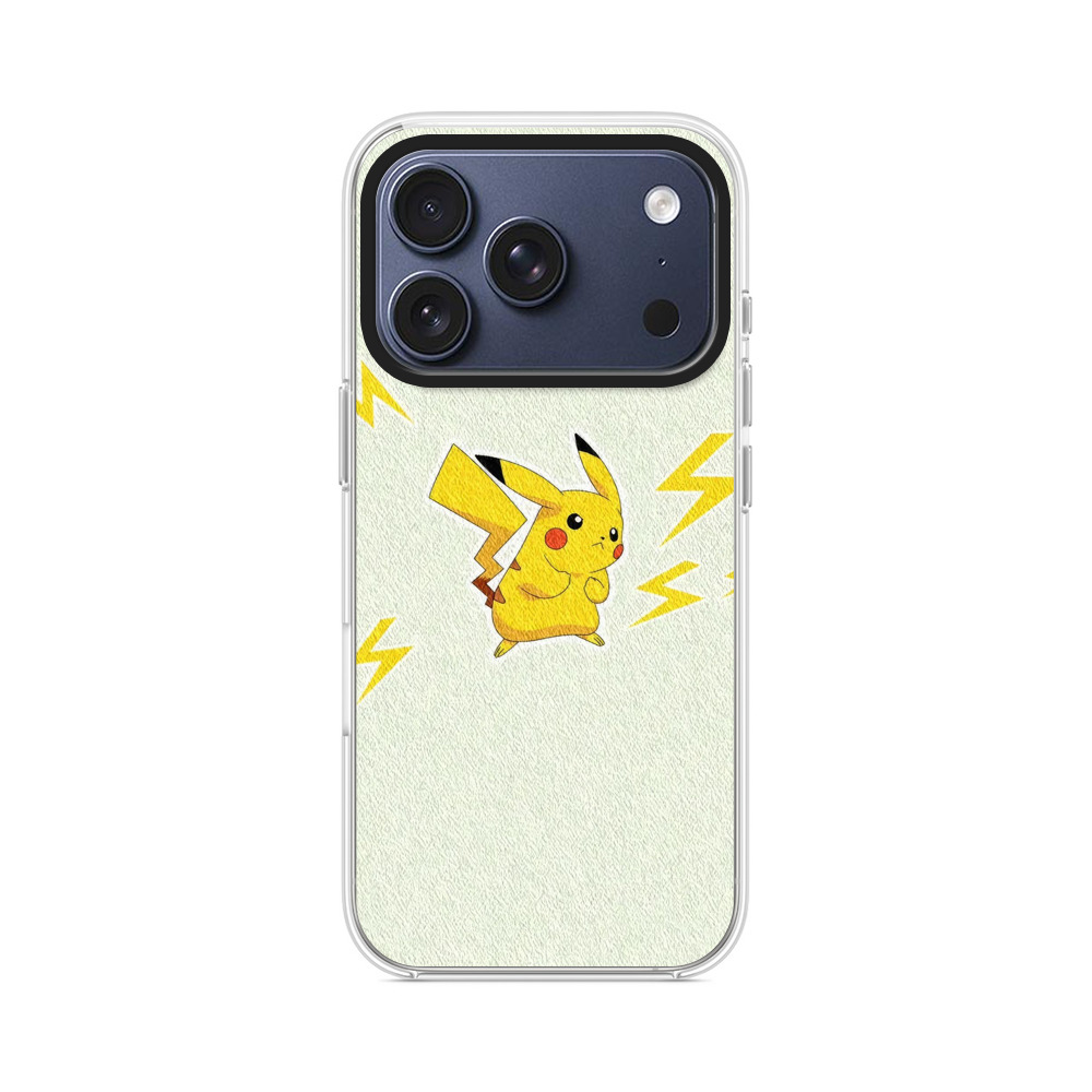 ピカチュウと雷のイラスト iPhone 17 Proオリジナルケース