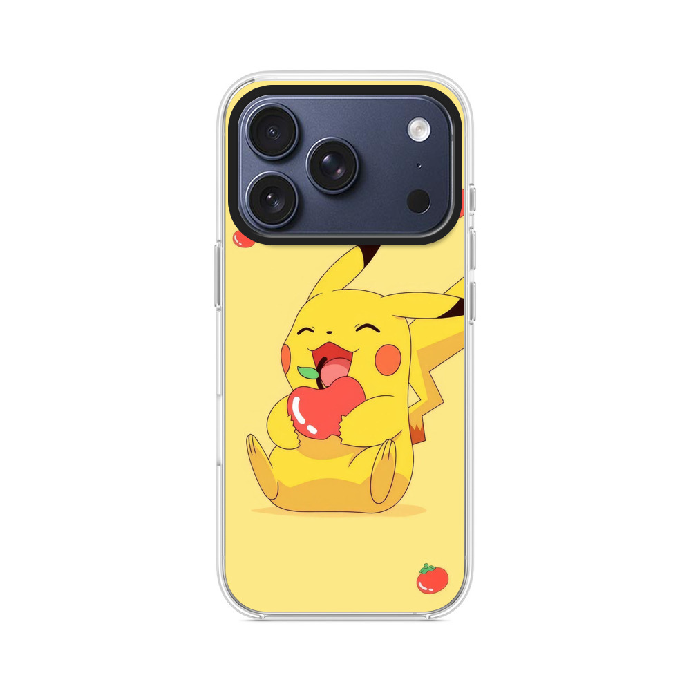 りんごを食べるピカチュウ iPhone 17 Proオリジナルケース