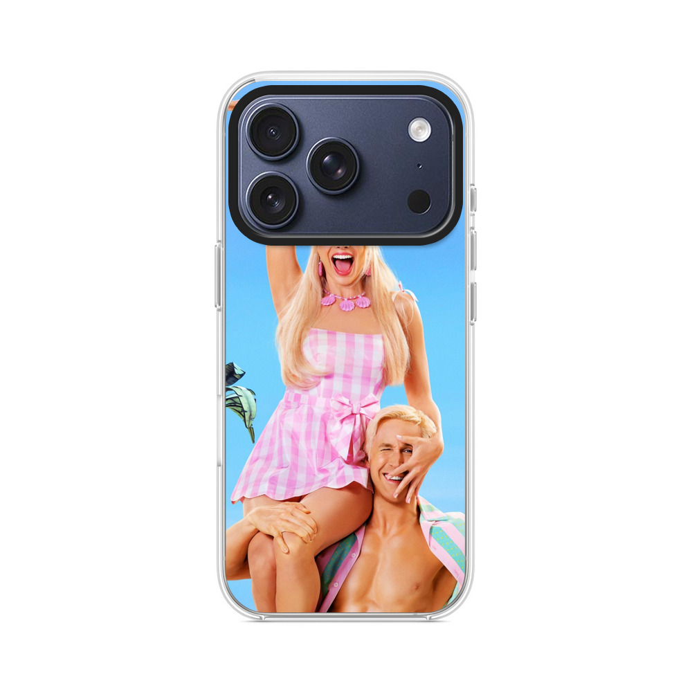 ピンクチェックワンピースの女性 iPhone 17 Proオリジナルケース