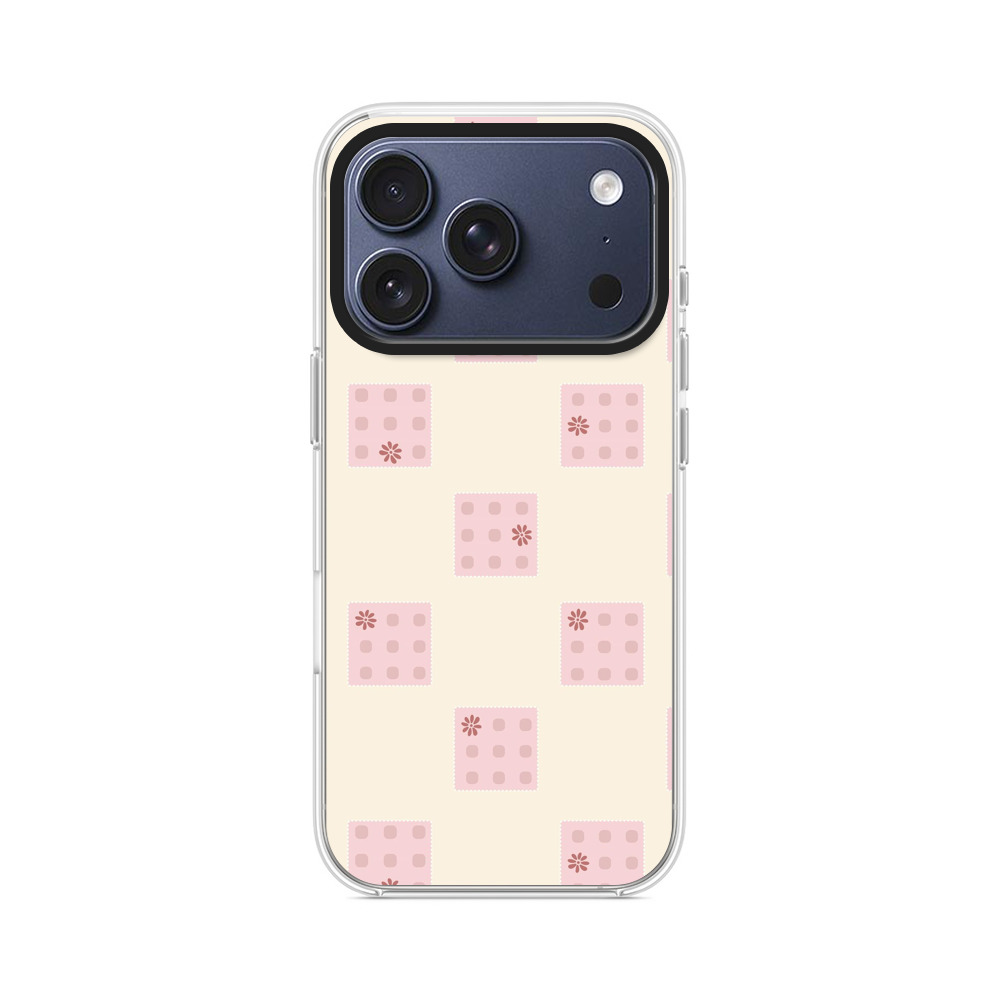 ピンクのドットパターン iPhone 17 Proオリジナルケース