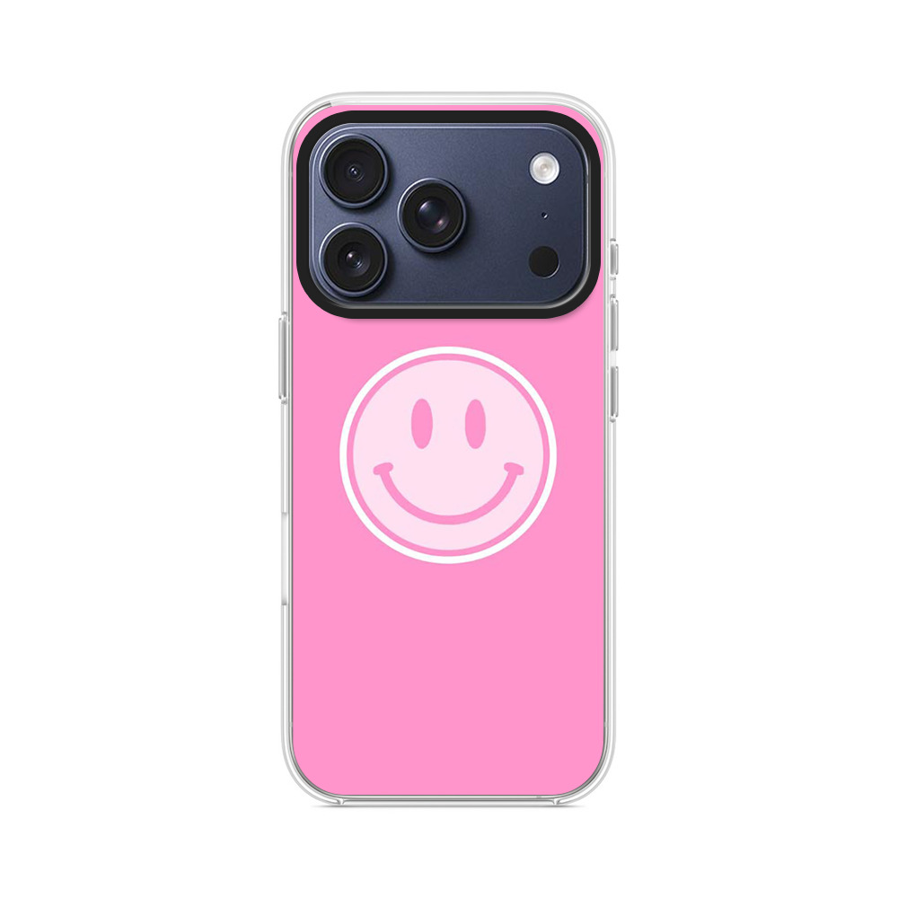 ピンクのスマイリーフェイス iPhone 17 Proオリジナルケース