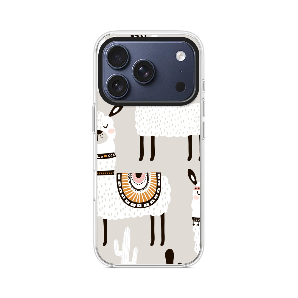 ラマとサボテンの模様 cartoon-alpaca ラマとサボテンの模様 cartoon-alpaca