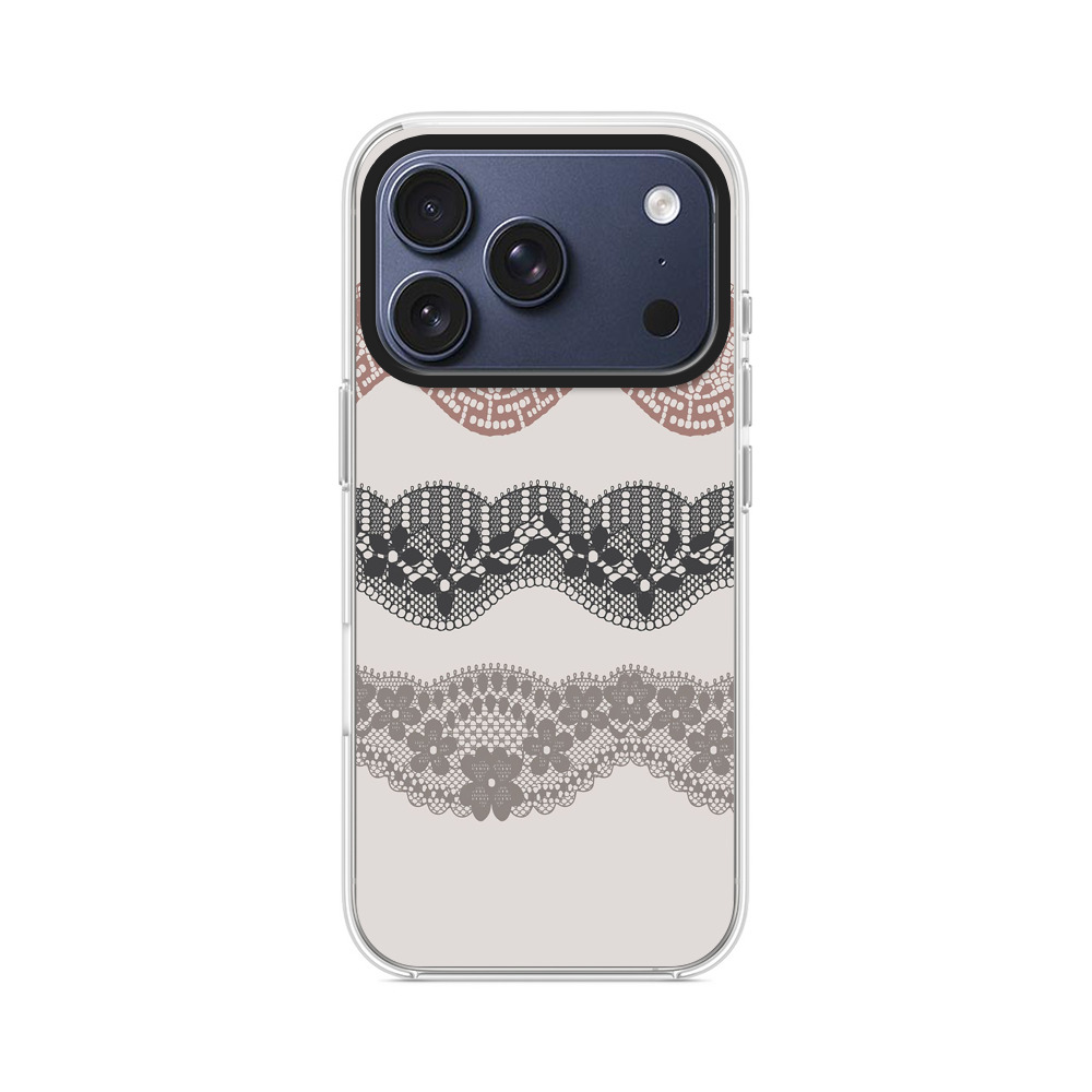レースの縁取りパターン iPhone 17 Proオリジナルケース