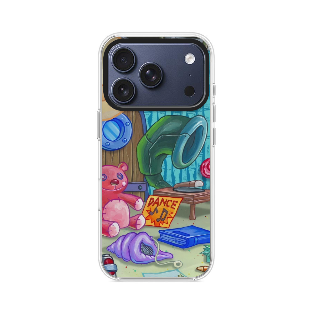 レトロな蓄音機とぬいぐるみ iPhone 17 Proオリジナルケース