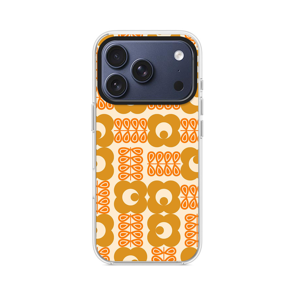 レトロフラワーパターン iPhone 17 Proオリジナルケース