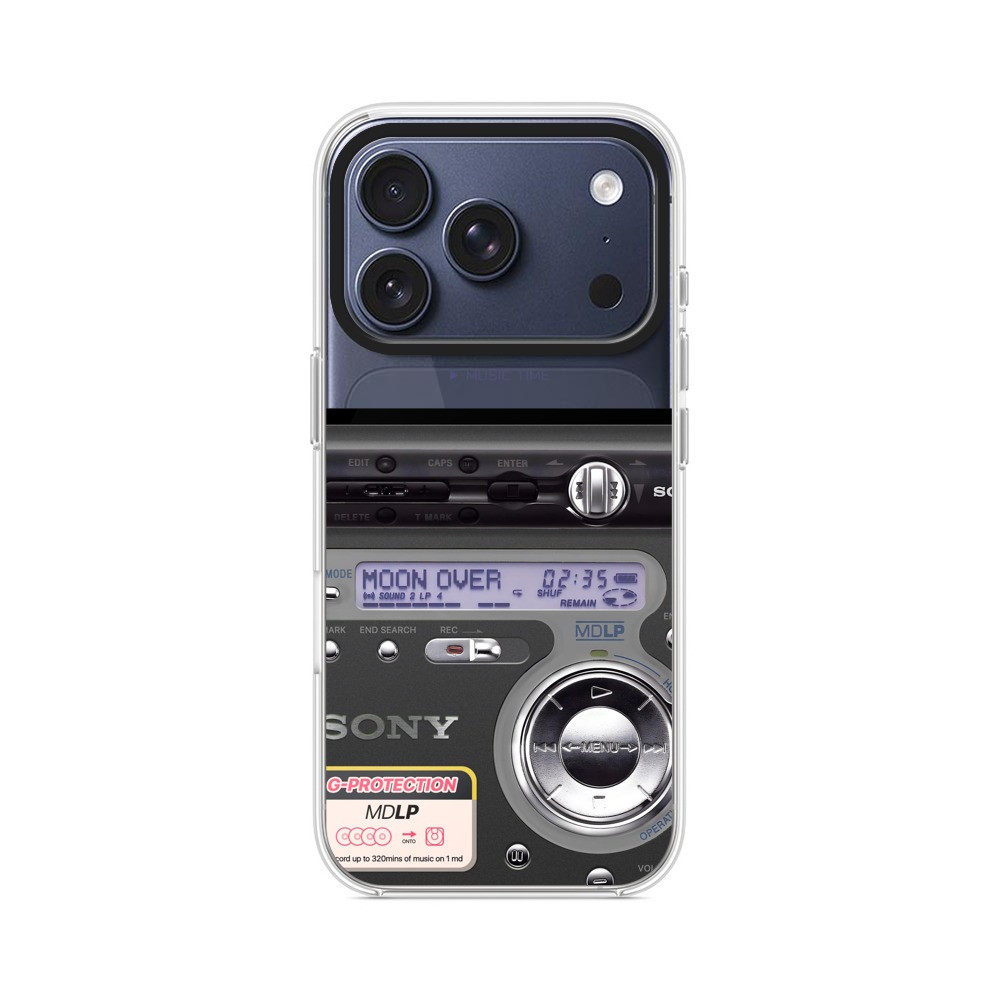 レトロMDプレーヤー表示 iPhone 17 Proオリジナルケース
