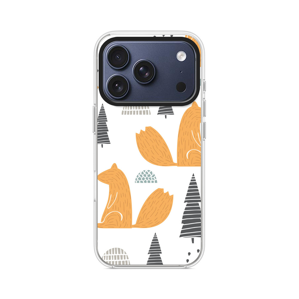 リスと森の模様 iPhone 17 Proオリジナルケース