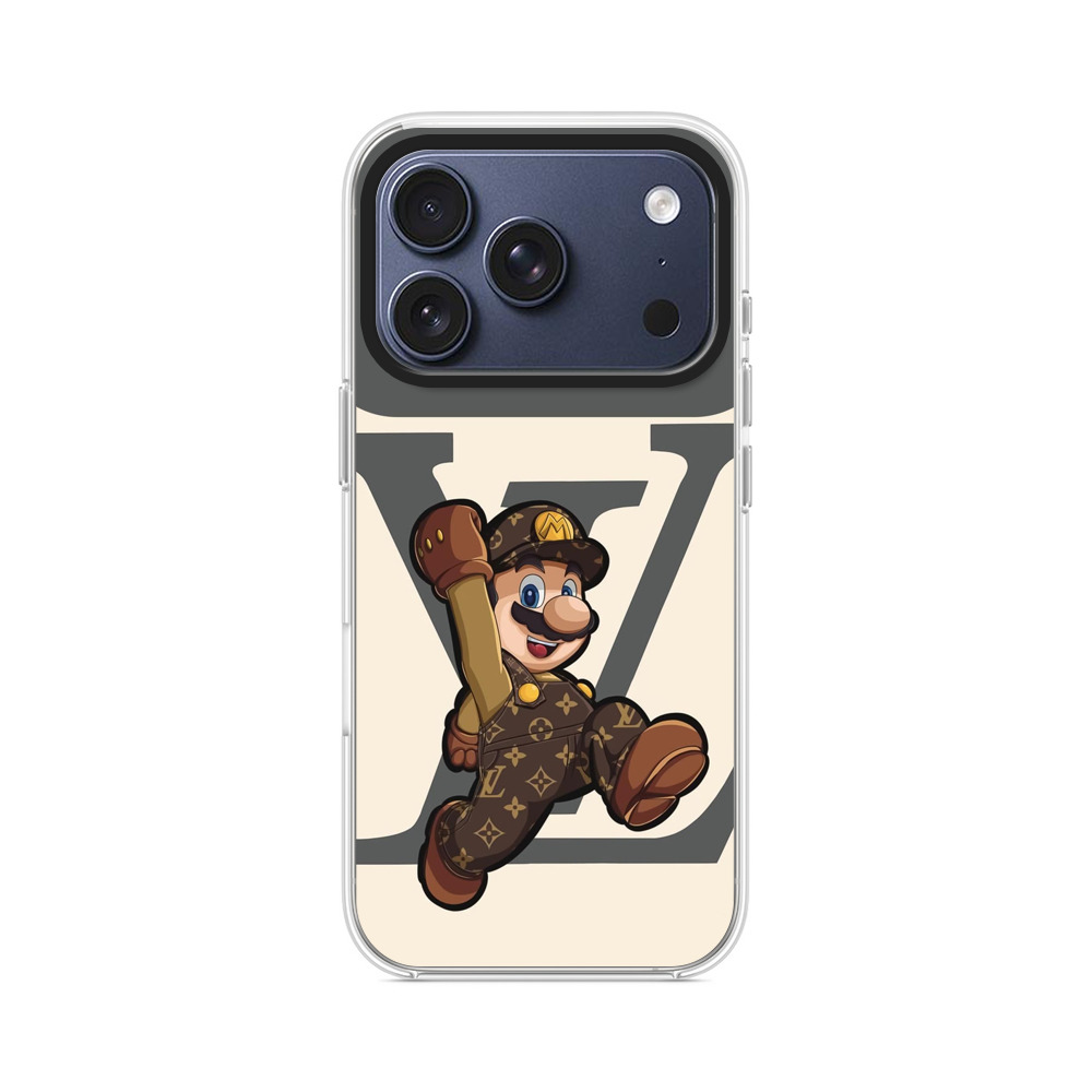 ルイヴィトン柄のマリオ iPhone 17 Proオリジナルケース