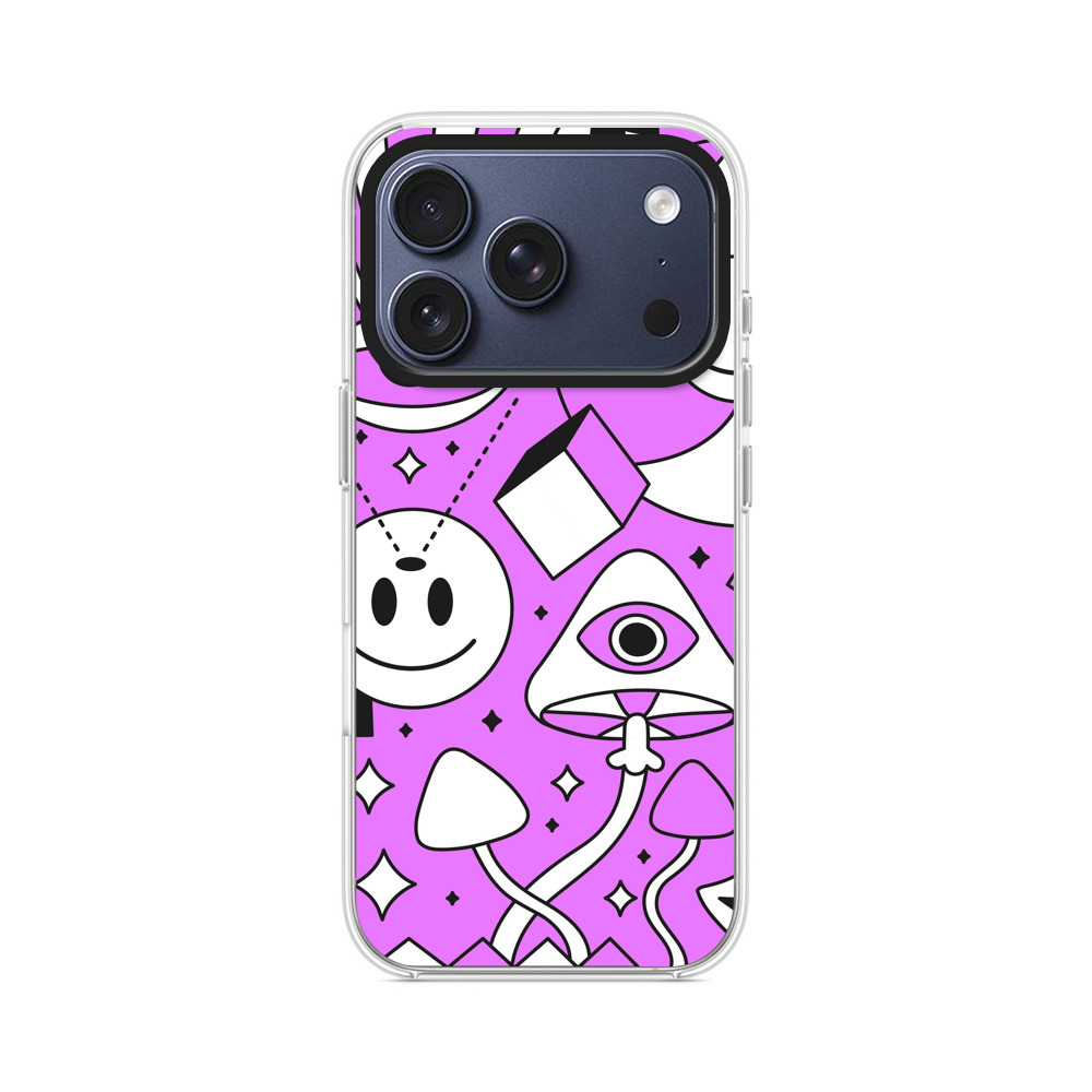 サイケデリックなパターン iPhone 17 Proオリジナルケース