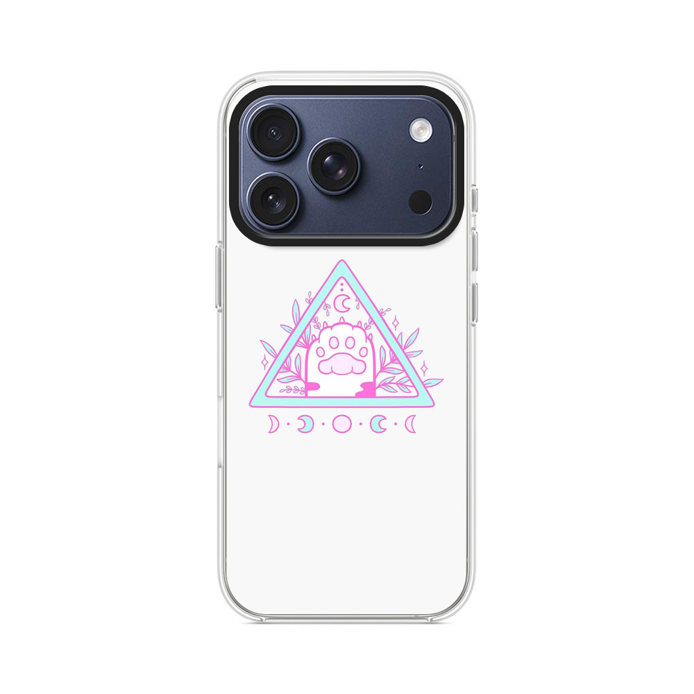 三角形の中の肉球と月の満ち欠け iPhone 17 Proオリジナルケース