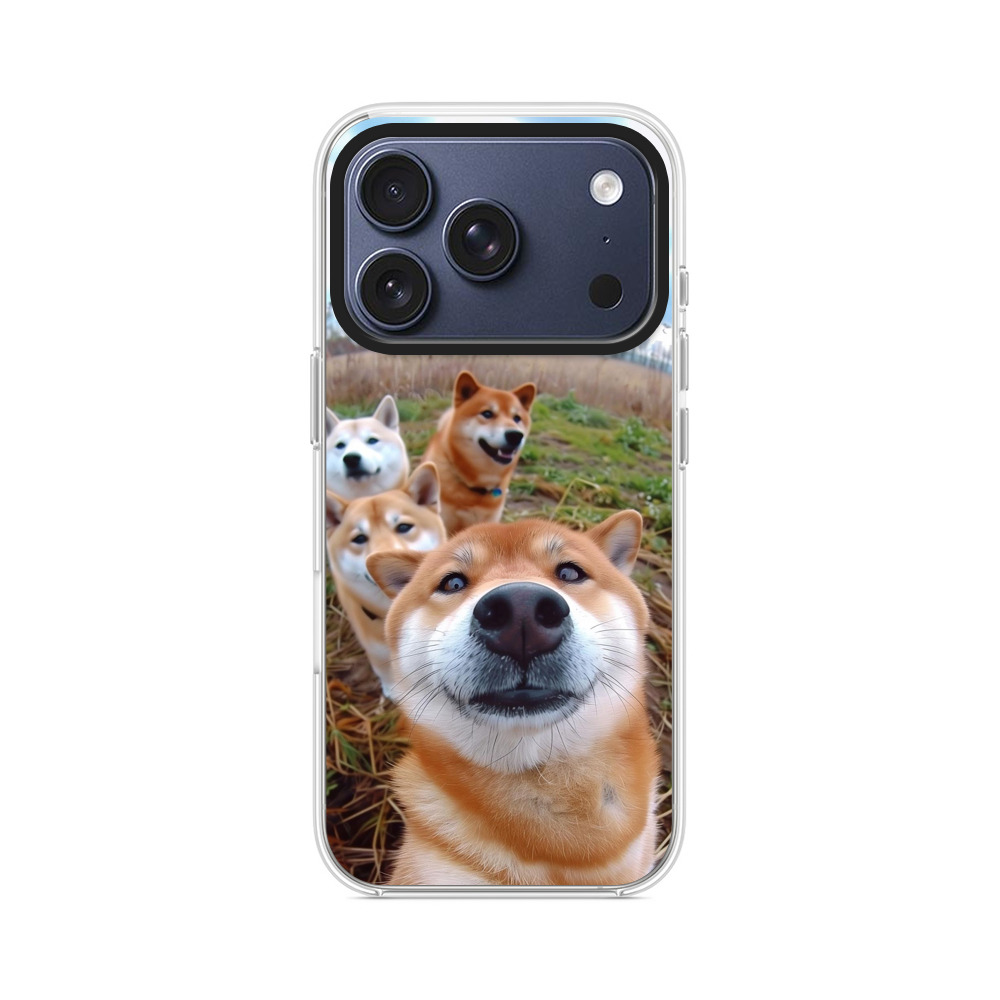 柴犬四匹集合 iPhone 17 Proオリジナルケース