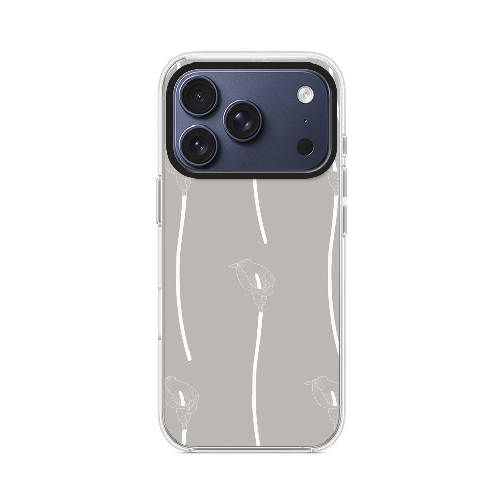 シンプルなカラーのカラーテーマ花柄 iPhone 17 Proオリジナルケース