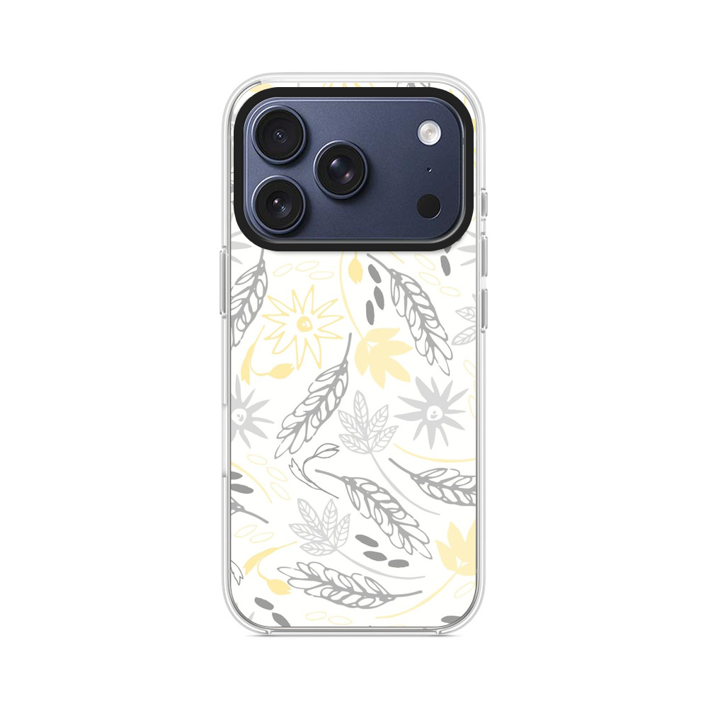 シンプルな植物パターン iPhone 17 Proオリジナルケース