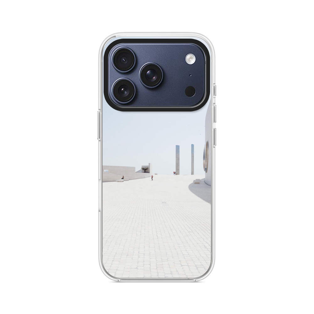 白い近代建築広場 iPhone 17 Proオリジナルケース