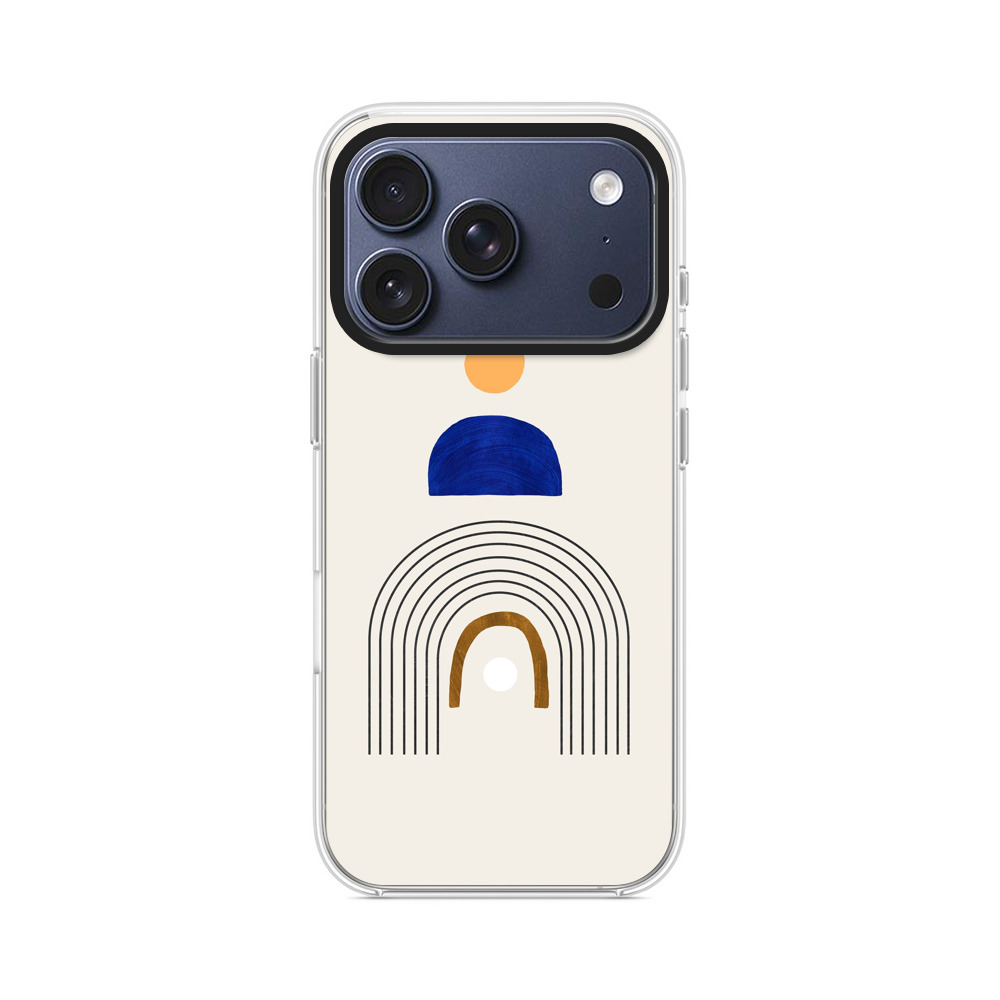 シンプルな人と虹のデザイン iPhone 17 Proオリジナルケース