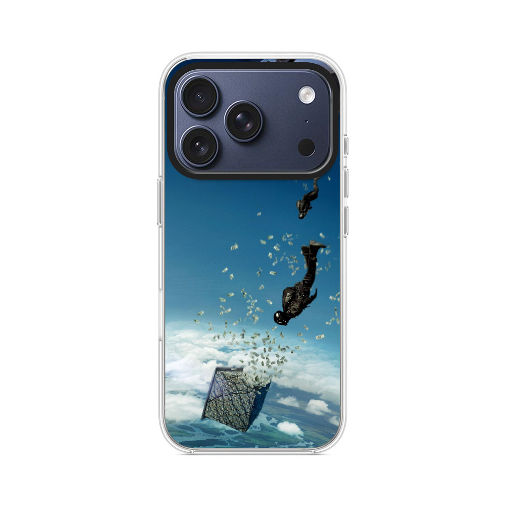 ドル札とスカイダイビー iPhone 17 Proオリジナルケース