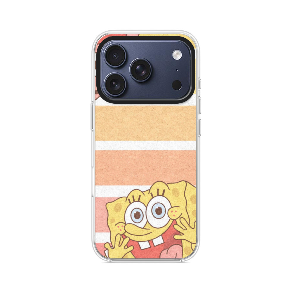 スポンジボブのかわいい表情 iPhone 17 Proオリジナルケース