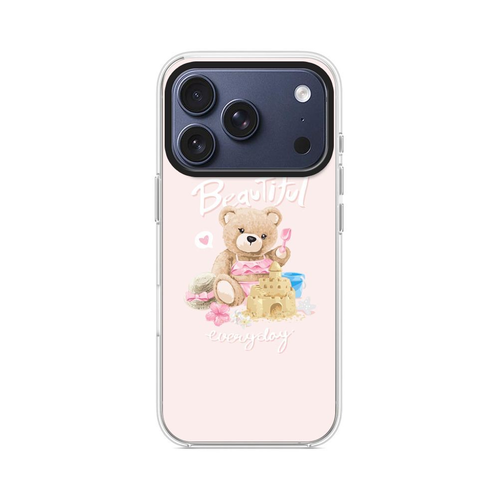 砂の城とクマのぬいぐるみ iPhone 17 Proオリジナルケース
