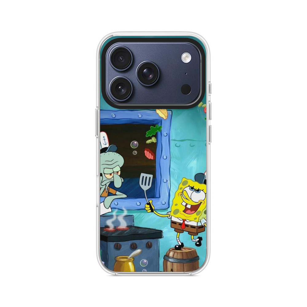 スポンジボブとイカルド iPhone 17 Proオリジナルケース