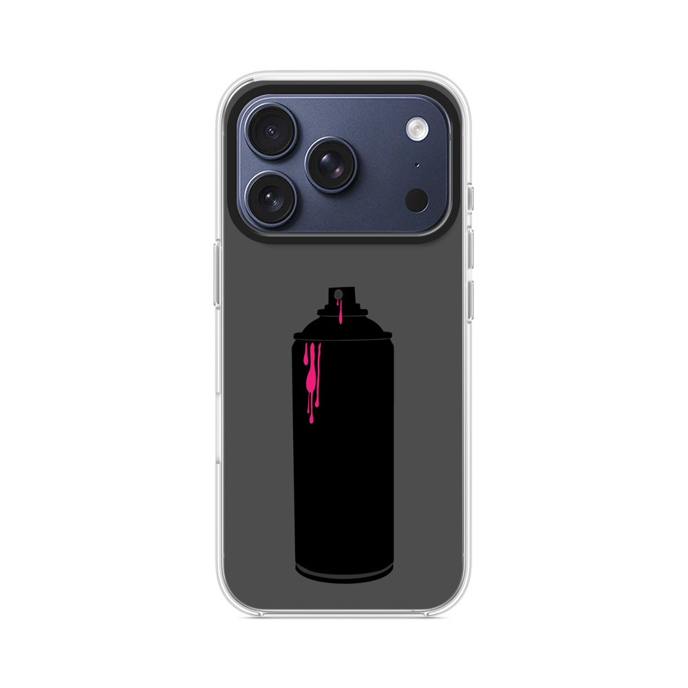 スプレー缶ピンク滴り iPhone 17 Proオリジナルケース