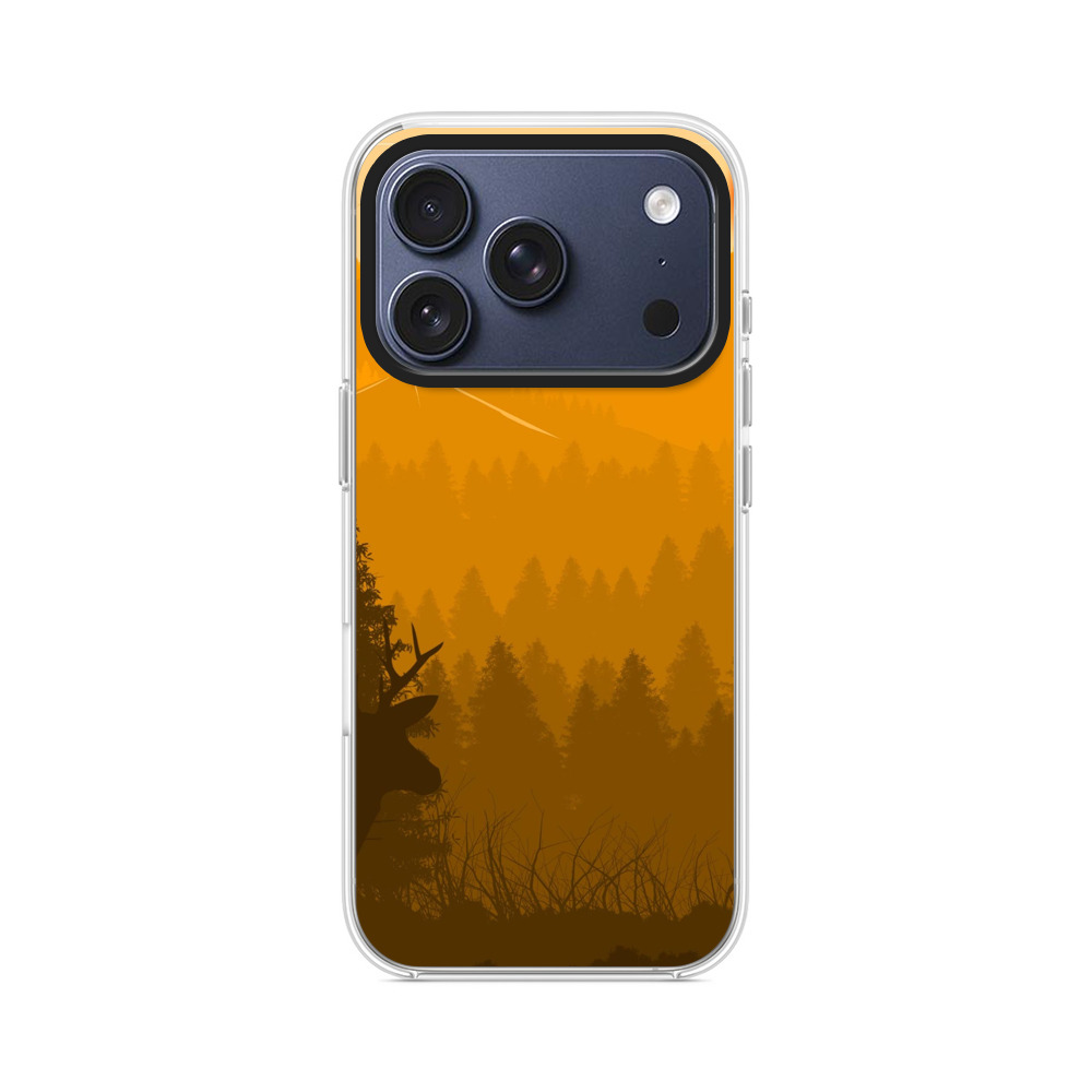 黄昏の山とシカ iPhone 17 Proオリジナルケース