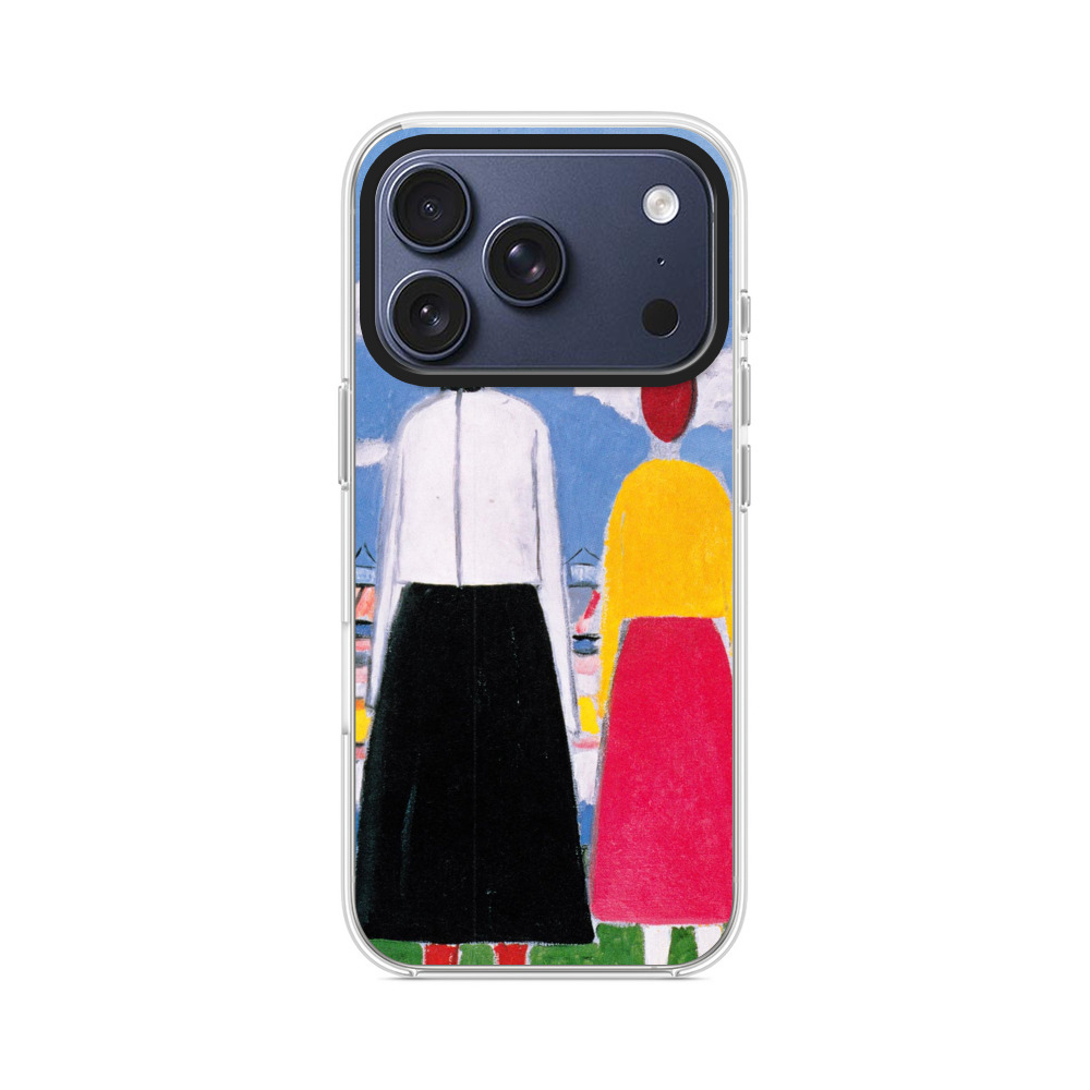 抽象赤顔人物 iPhone 17 Proオリジナルケース