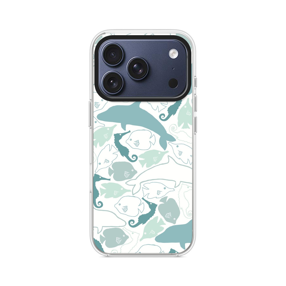 海の生き物のパターン iPhone 17 Proオリジナルケース