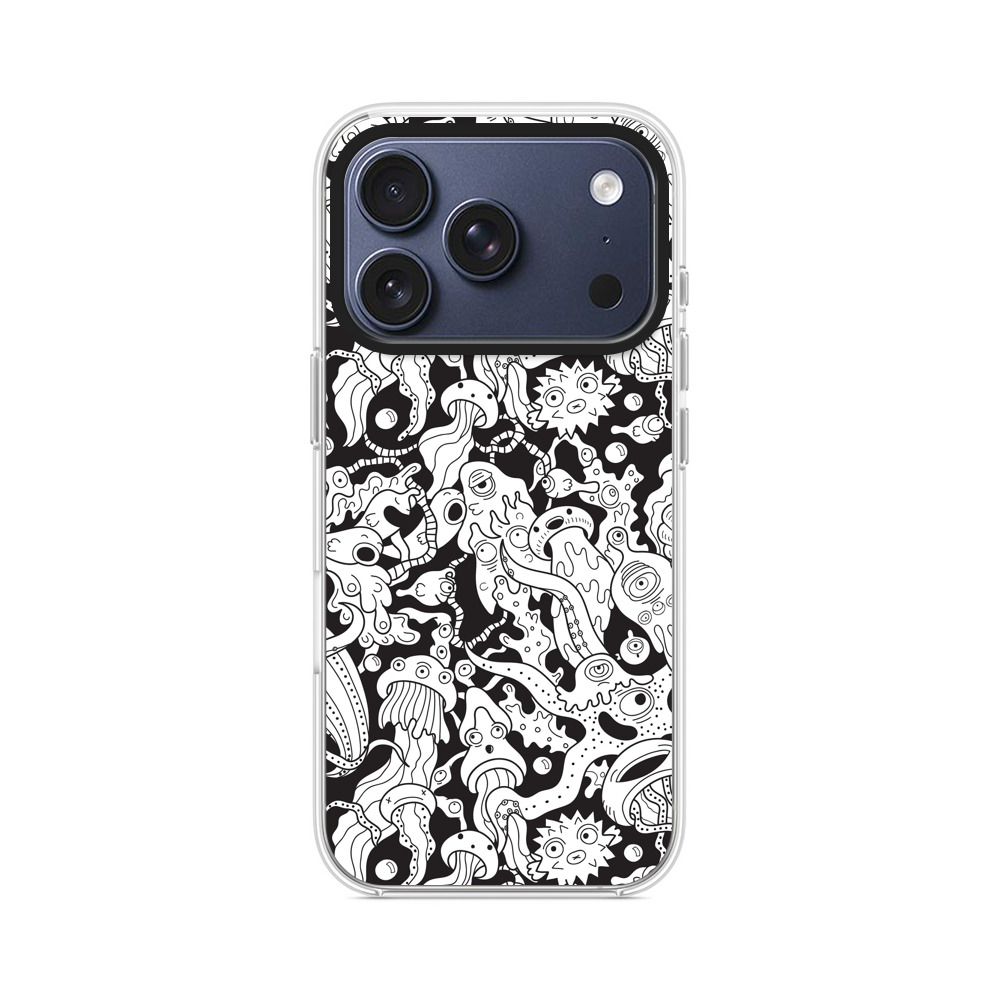 海の生き物パターン iPhone 17 Proオリジナルケース