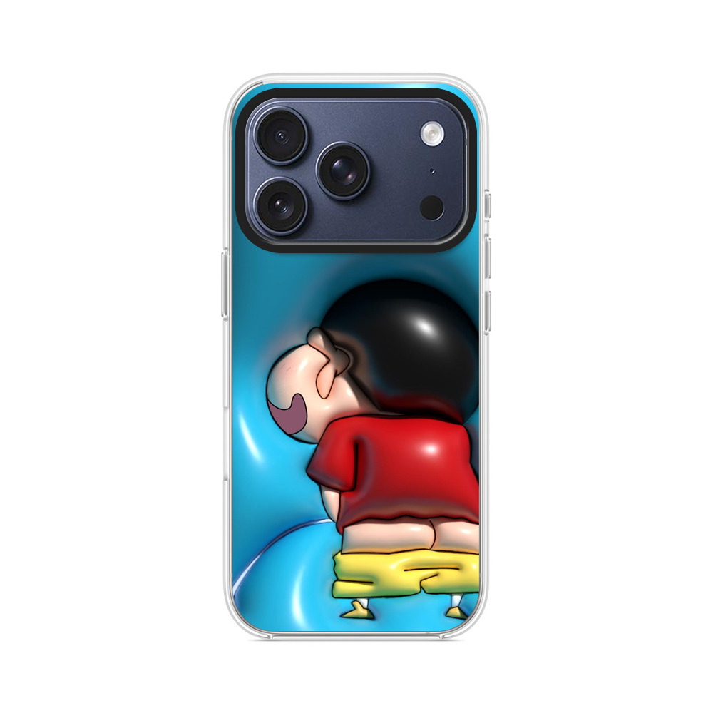 うずくまるキャラクター iPhone 17 Proオリジナルケース