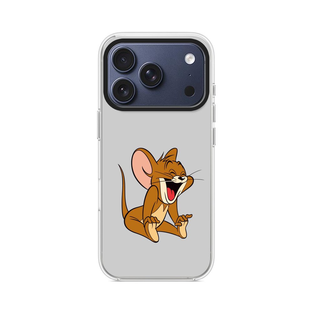 笑うネズミキャラ iPhone 17 Proオリジナルケース