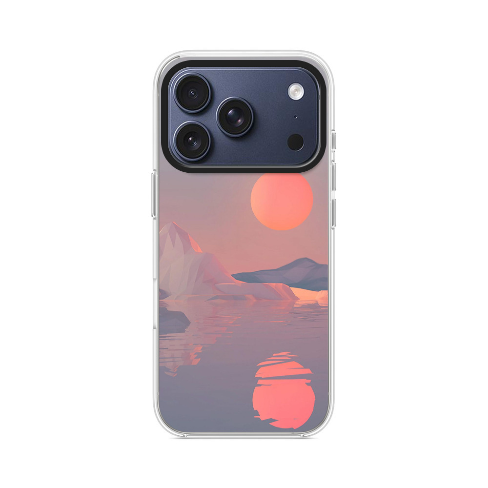 夕日と山と水面の風景 iPhone 17 Proオリジナルケース