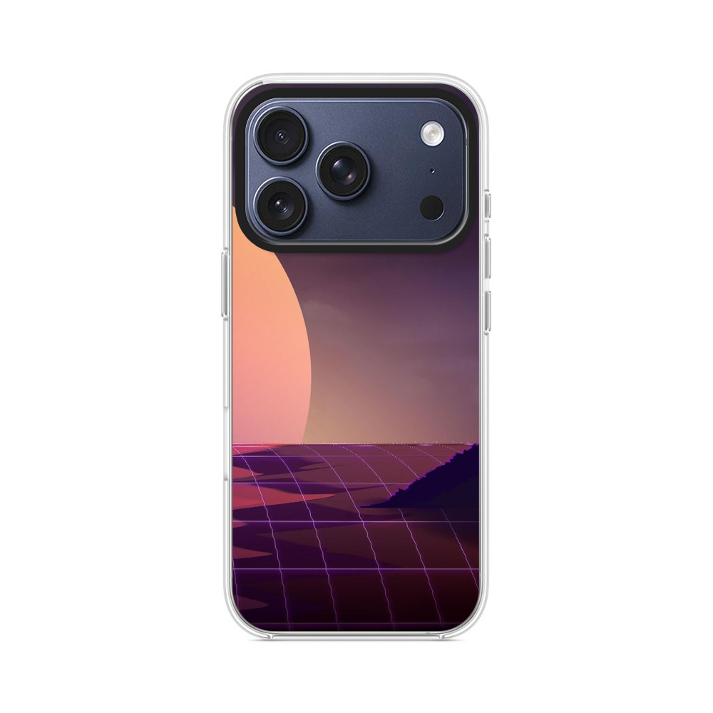 夕暮れ未来の海と太陽 iPhone 17 Proオリジナルケース