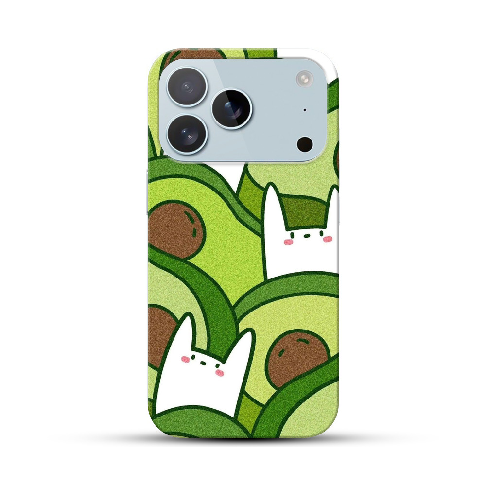 アボカドとウサギ iPhone 17 Proオリジナルハードケース