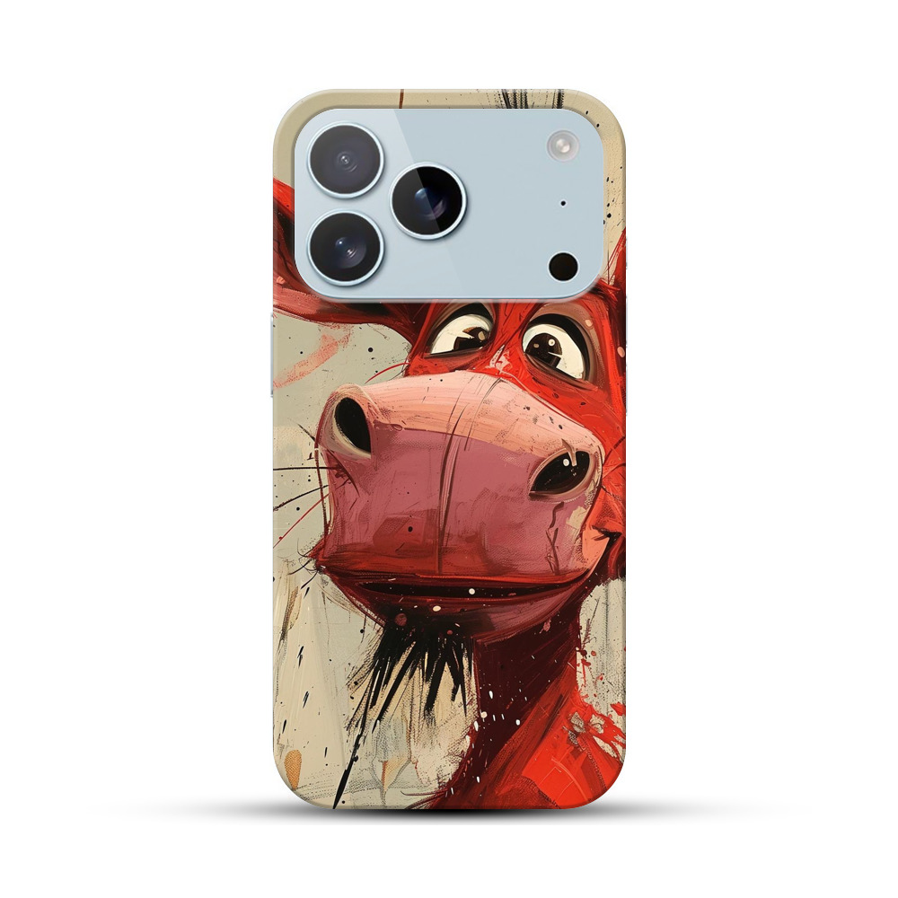 赤いロバのイラスト iPhone 17 Proオリジナルハードケース