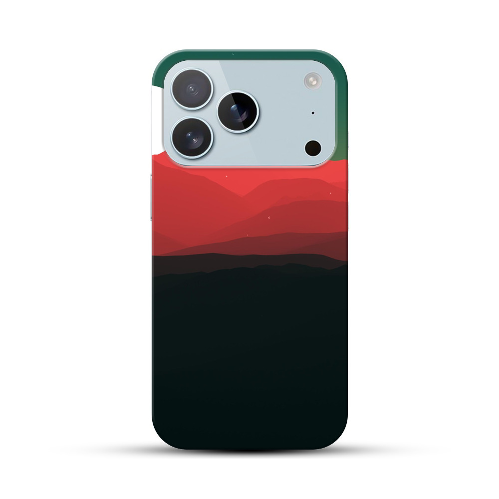 赤い山の風景 iPhone 17 Proオリジナルハードケース