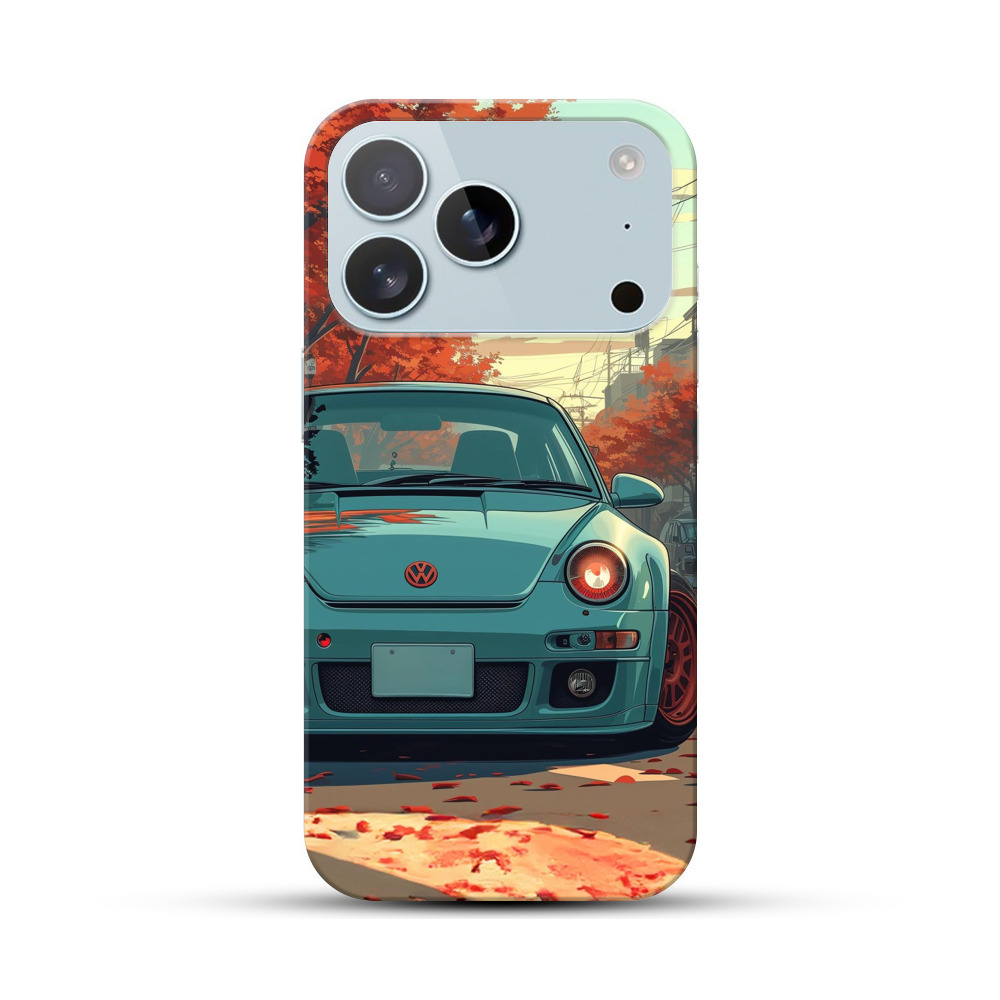 秋紅葉スポーツカー iPhone 17 Proオリジナルハードケース